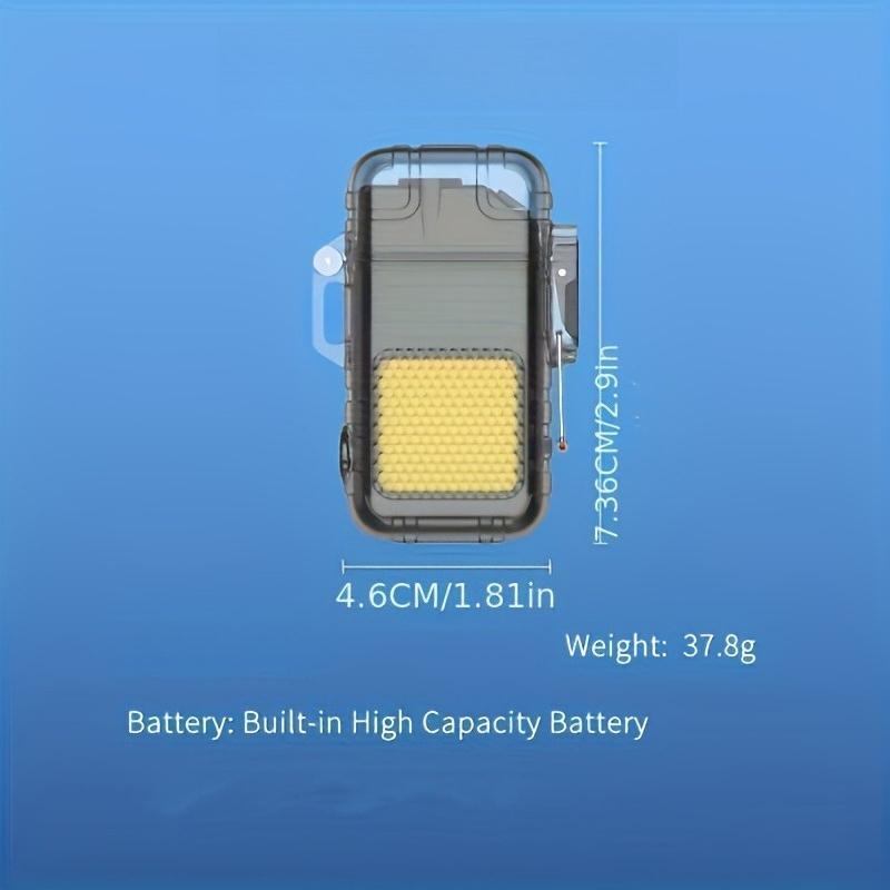 Перезаряжаемый портативный COB-фонарик с зажиганием, ветрозащищенный фонарик 3-в-1, электродуговой поджиг, прочный, компактный, для кемпинга и аварийных ситуаций