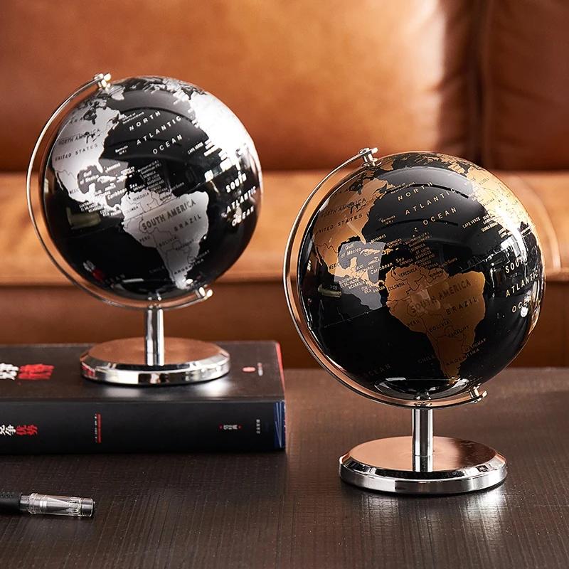 Retro World Globe Desk Earth Globe Home Decoration Do Mapa Globo Geografia Accessories Globe Room Decor Geography Kids Education