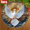 5pcs Christian Holy Spirit Dove Wooden Sign - 2D Relief Effect, Universal Holiday Decor, Versatile Hanging Ornament for Home, Wall Art Decor Without