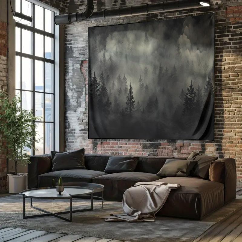 Mysterious Forest Mist Tapestry Art Decor for Bedroom Living Room
