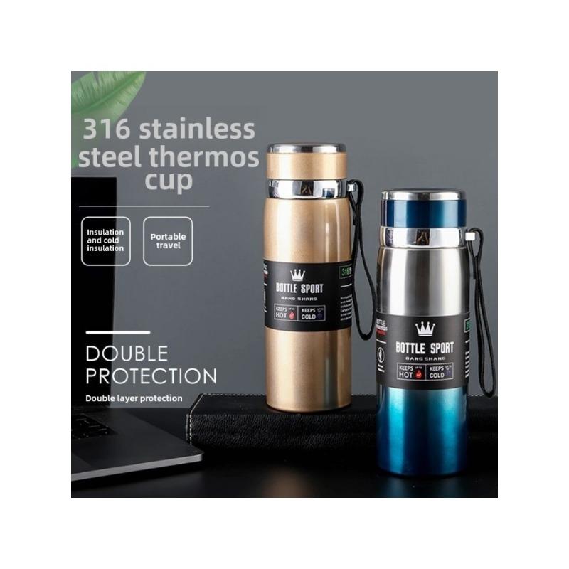 Новый термос из нержавеющей стали 316, дорожный термос с плавной сменой цвета, термос с большой емкостью для отдыха на природе