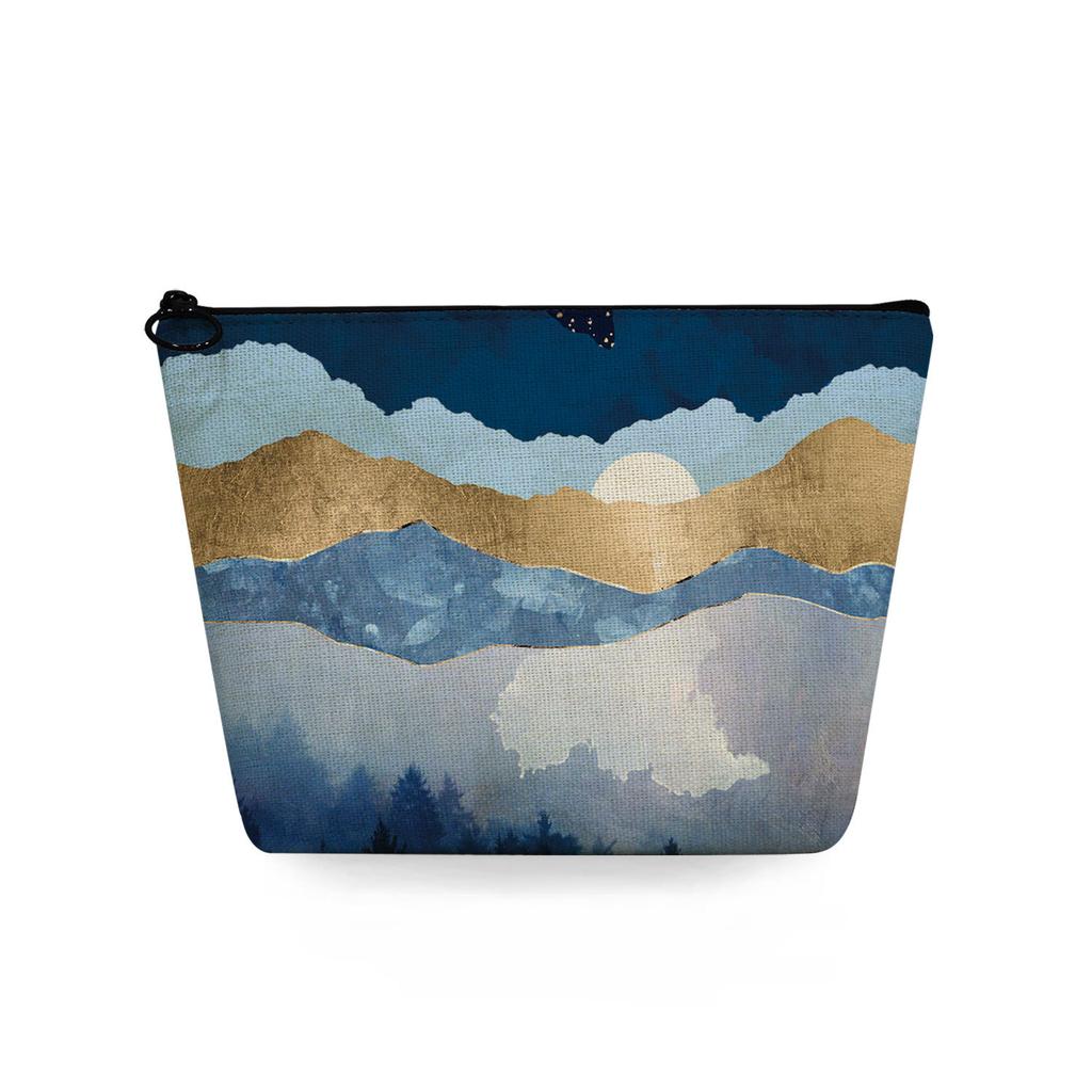 Women Landscape painting Print Cosmetic Bag Toiletries Organize Travel Storage Case 6753 KTB