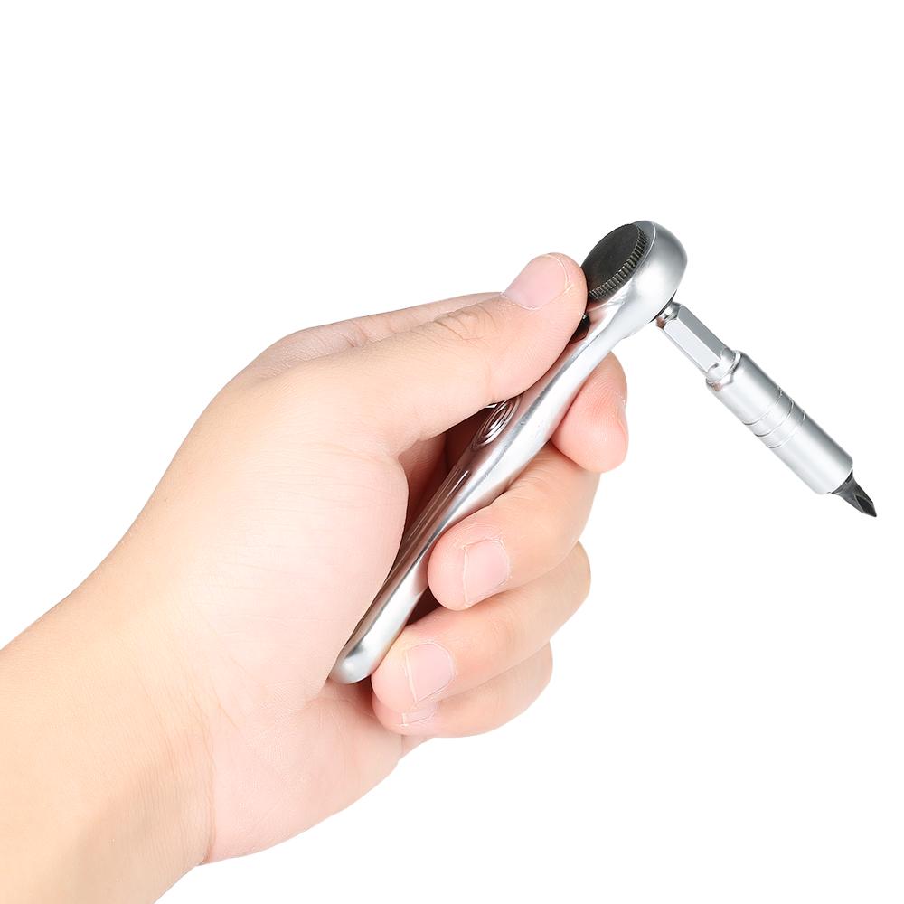 PENGGONG, 12 шт., мини-ключ с храповым механизмом, набор бит с трещоткой, четверть с приводом 1/4 дюйма