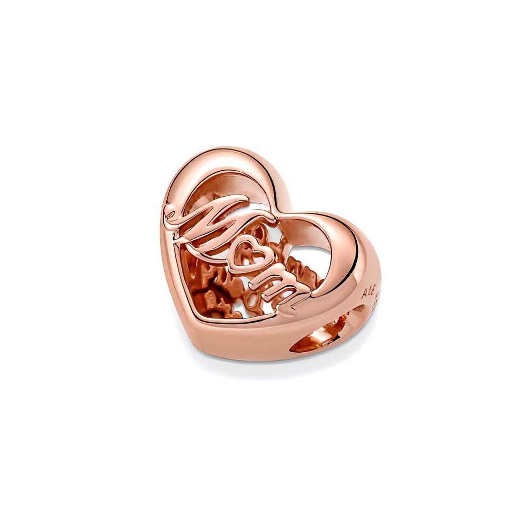 Pandora Moments Fashionable Exquisite Trendy Heart Shaped Charm Women Charm Rose-Gold 781451C00
