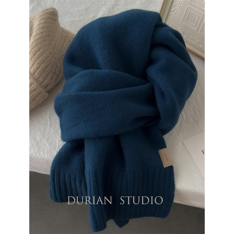 Шарфы из 100% чистой шерсти~ Избранная шерсть, утолщенные и увеличенные теплые вязаные шарфы, универсальные мужские и женские шарфы