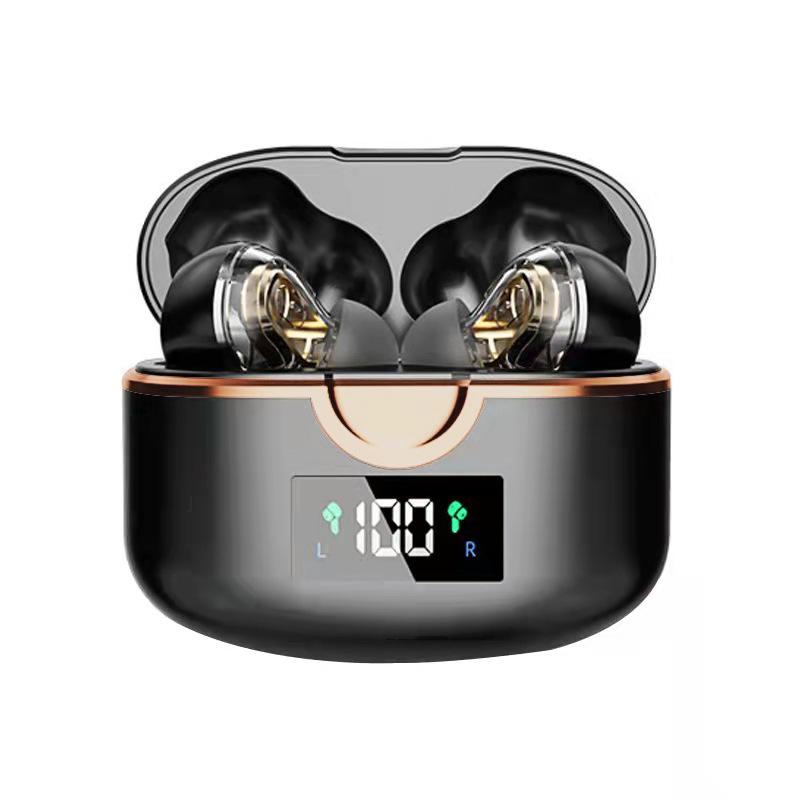 Беспроводные Bluetooth-наушники T22 TWS: Двойные динамические головки, Четыре динамика, Экран дисплея, Глубокие басы