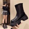 Fashion Classic Versatile Platform Heightening Martin Boots Women's Autumn and Winter New Women's Boots Trendy Shoes