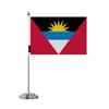 Drapeau de Bureau - Antigua-et-Barbuda - 14 x 21 см - Полиэстер - Оттиск лицевой/оборотной стороны - Acier inoxydable