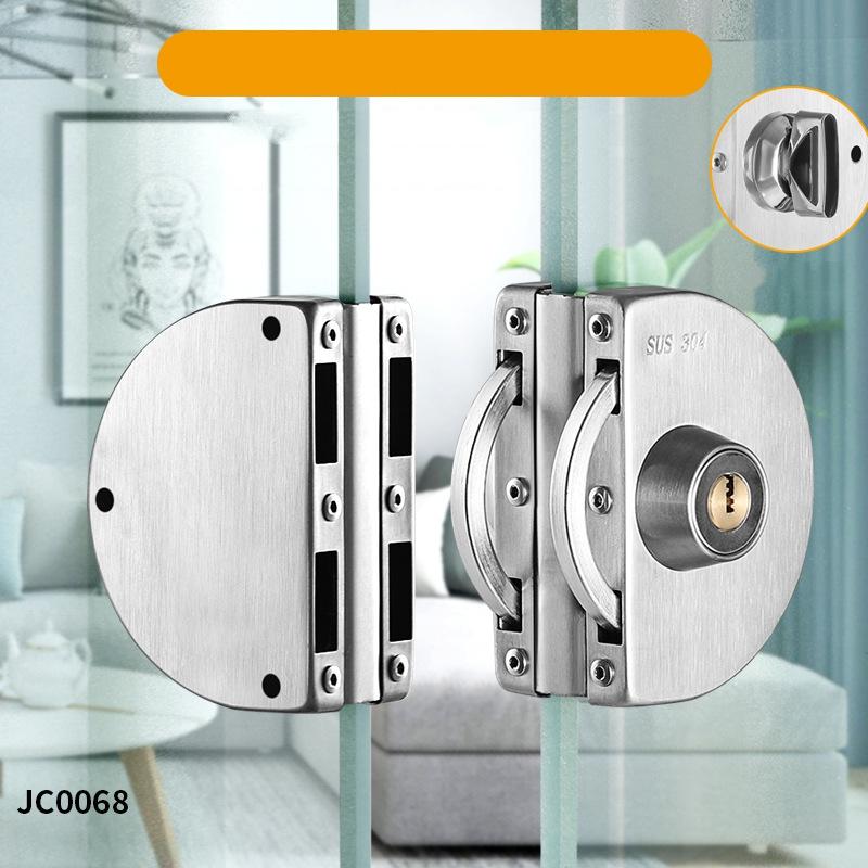 Подходит для 1/2 "стекла, 10 мм - 12 мм, нержавеющая сталь, двойной болт, поворотный раздвижной замок для контроля доступа, офисная стеклянная дверь