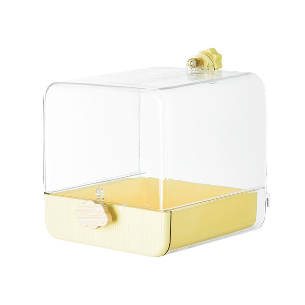 Clear Bird Bath Portable Shower For Most Birdcages, Hanging Food Bowl Bird Bath Box Parrot Bird Bathing Tub For Lovebirds Parrot