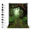 Spring Natural Scenery Forest Photography Backdrop Tropical Jungle Green Forest Tree Adventure Baby Portrait Photo Background