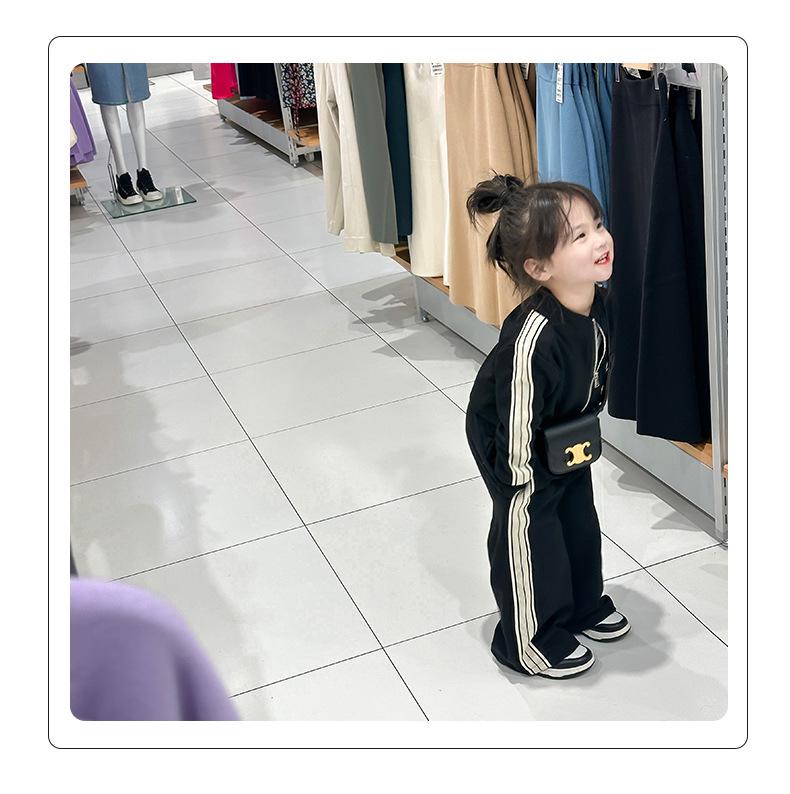 2025 Весна/Осень Корейский Стиль Девочки Мода Комплект Спортивный из Двух Предметов с Длинным Рукавом