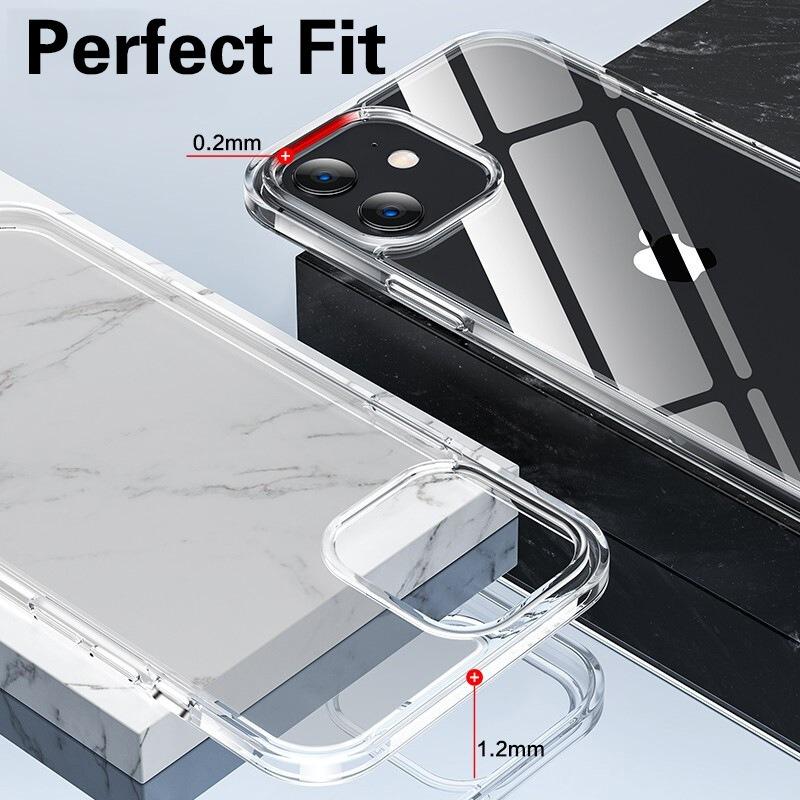 Роскошный ультратонкий прозрачный чехол для iPhone 17 16 15 11 12 13 14 Pro Max X XR 7 8 Plus Мягкий ТПУ Силиконовая задняя крышка Прозрачный чехол