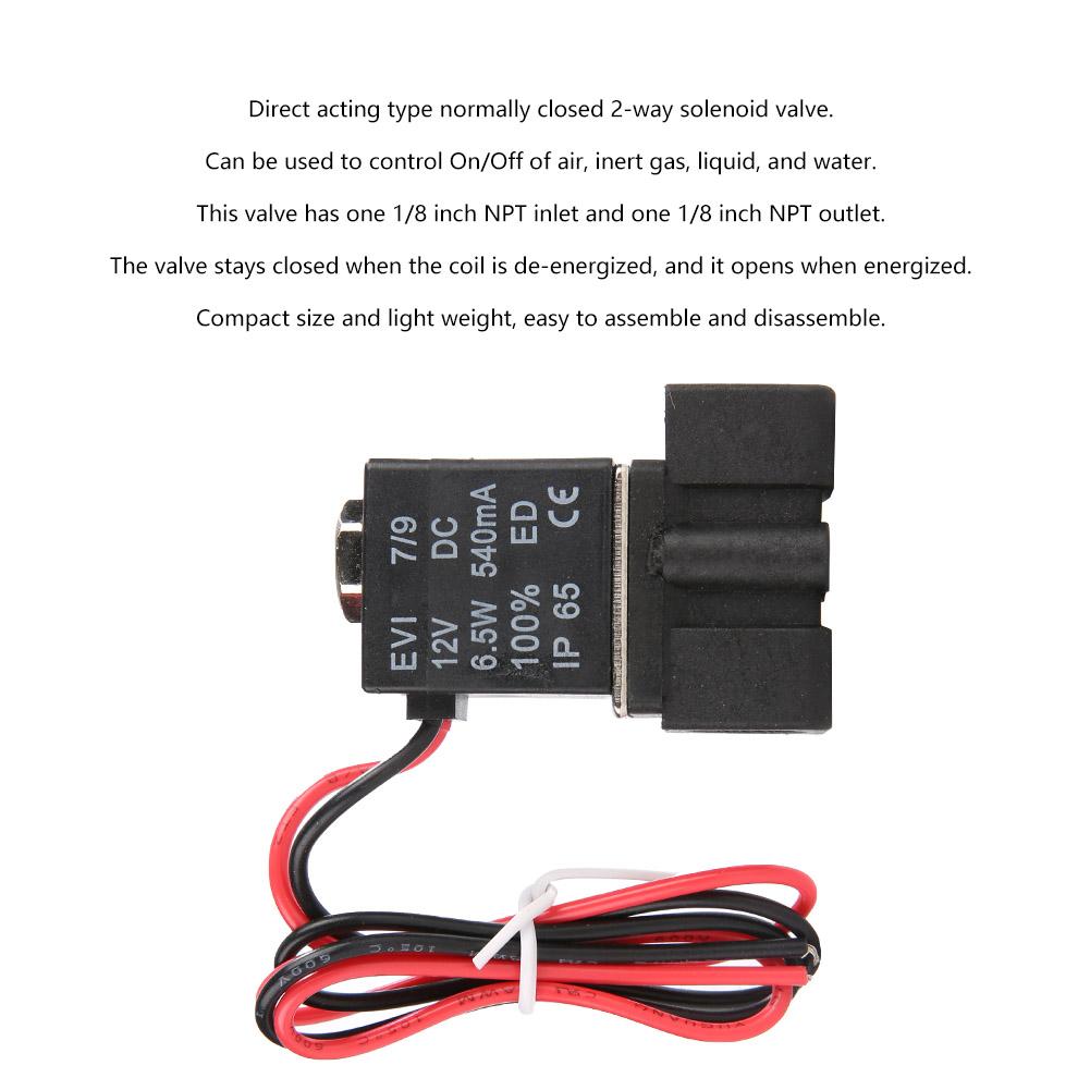 18" NPT 2-ходовой пластиковый электрический электромагнитный клапан NC нормально закрытый DC12V