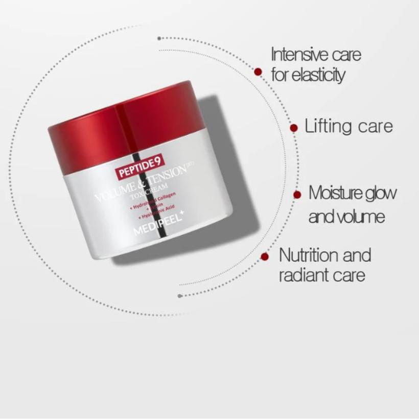 MEDI-PEEL Пептидный крем 9 Volume & Tension Tox Pro 50 г Укрепляющий и против морщин