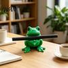 Милый Настольный Аксессуар Лягушка 3D Печатный Органайзер для Ручек, Ярко-Зеленая Подставка со Структурой для Захвата Ручек, Игривый Декор Антискользящий Настольный Органайзер для
