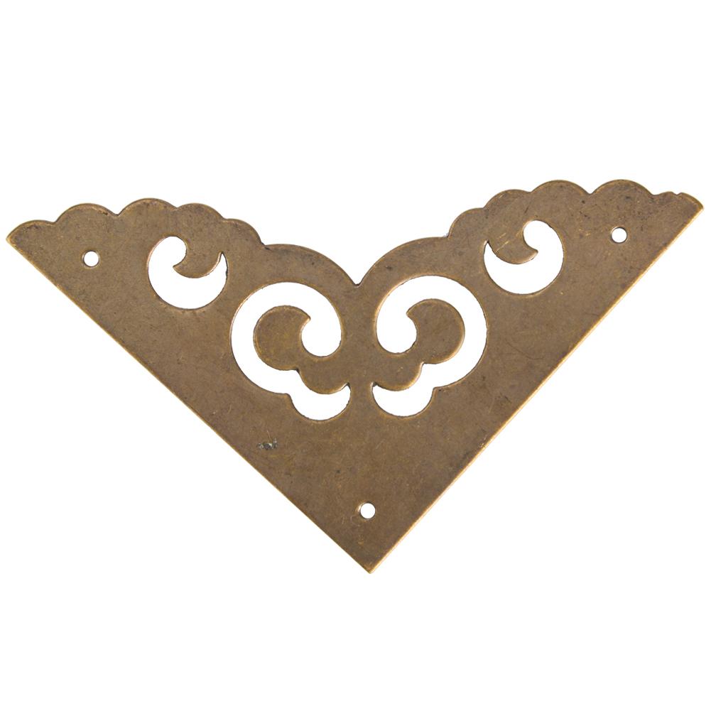 5 Pcs Corner Protector Antique Style Case Box Pure Brass Cloud Shaped CornerBronze