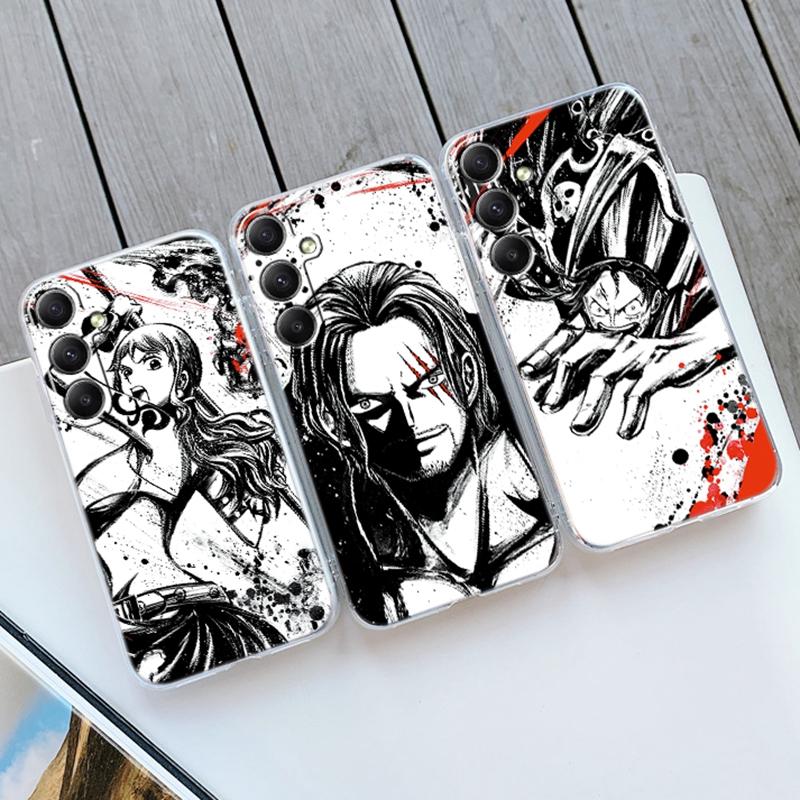Мягкий прозрачный силиконовый чехол с рисунком аниме для Xiaomi Redmi Note 13 14T 15 Samsung A55 A35 S24 FE iPhone Huawei Honor Camera Защитный противоударный чехол