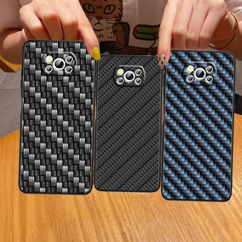 Черный рельефный плетеный чехол для телефона для Xiaomi Mi Poco F3 F4 F5 F6 X3 X4 X5 X6 X7 M3 M4 M5 M6 M7 GT Pro 5G Черный