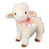 Standing Sheep Plush Toy with Scarf Soft Washable Cute Sheep Doll for Kids Birthday