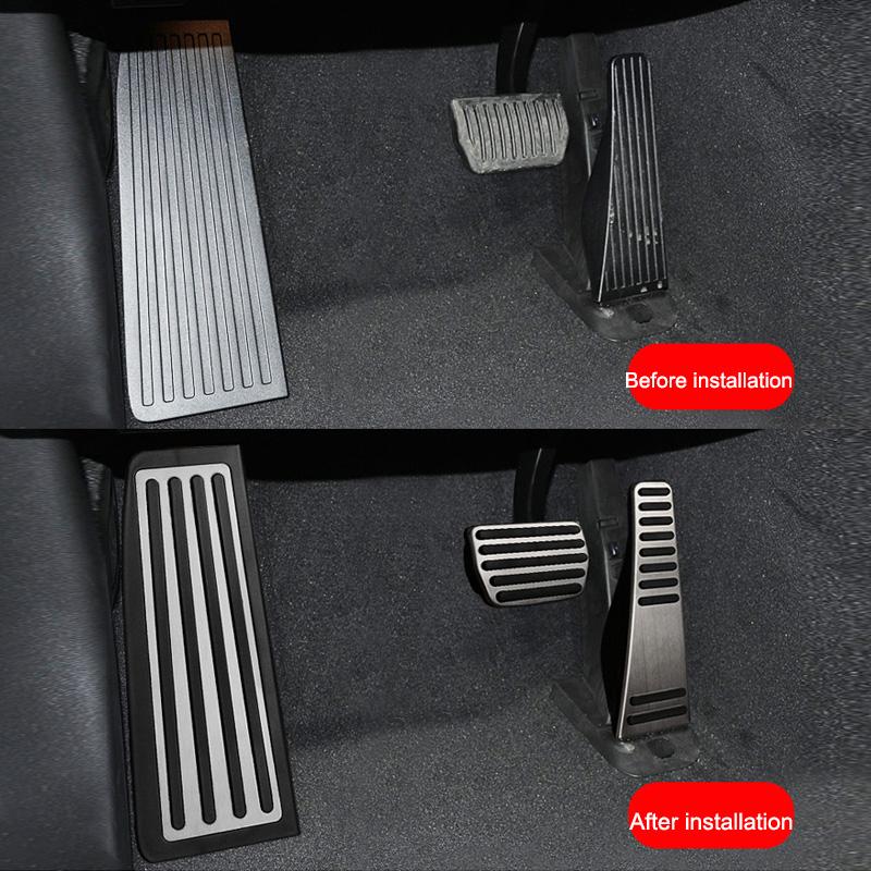 ulsap8 Car Accelerator Brake Pedal Footrest Pedal Plate Cover For Volvo XC60 XC90 S90 v90 s60 v60 xc40 Accessories 2022-25