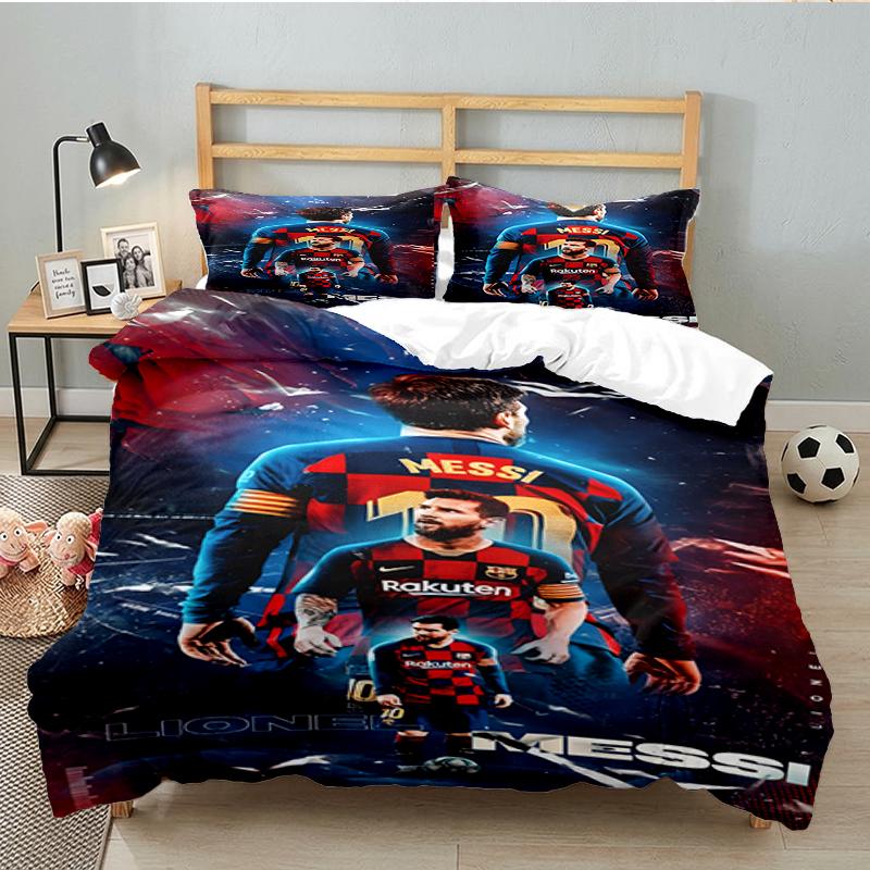 3PCS Argentina's Soccer Triumph Bedding set,Ideal for1pc Duvet Cover And 2pcs Pillowcases Perfect for Christmas gift,Ideal for Bedroom, Dormitory