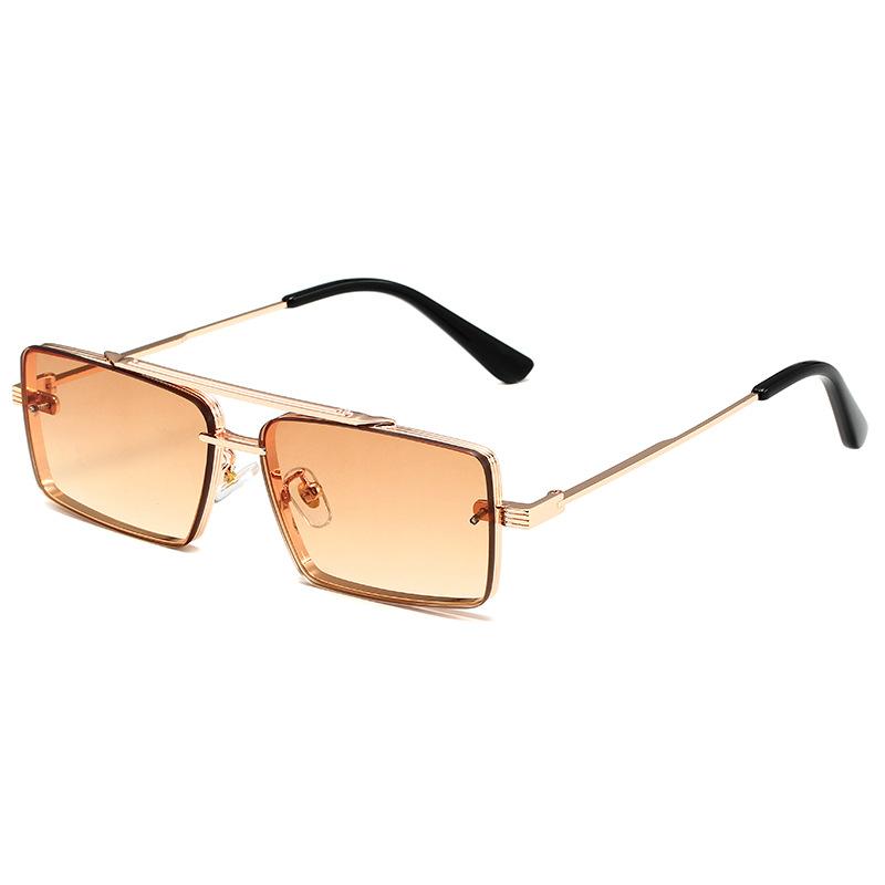 New European and American trends personalized small frame sunglasses metal square men's fashion high-end sunglasses women's glasses