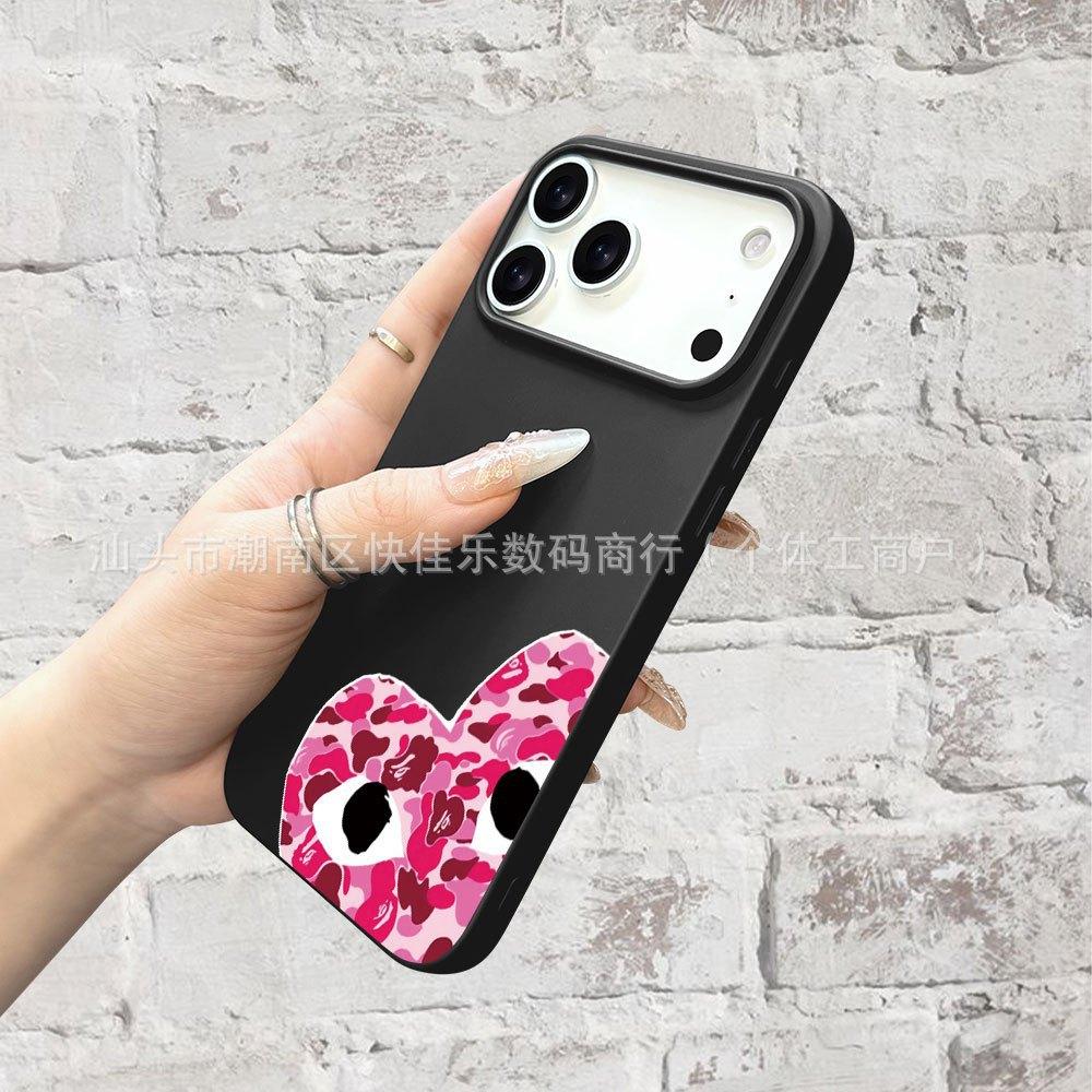 Мягкий чехол с глазом-сердечком для Apple 16/15/14/13, iPhone 11/12, Европейский и Американский Стиль, 17 Pro Max Мягкий