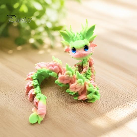 Подвижные сенсорные игрушки 3D-печатный дракон-фиджет, милые украшения, настольный кавайный декор с цветами сакуры, игрушка для снятия стресса для взрослых, фэнтези