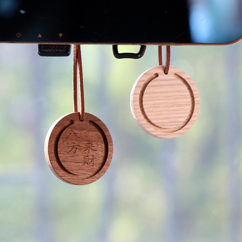 Круговой ароматерапевтический деревянный автомобильный освежитель воздуха, диффузор эфирных масел, впитывающий духи, таблетки из бука, удаление запаха из салона автомобиля