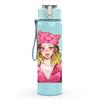 1PC Pink Hat Fashion Girl 750ml Color Plastic Sports Water Bottle Leakproof Flip Straw Lid Suitable for Sports Office Home Use