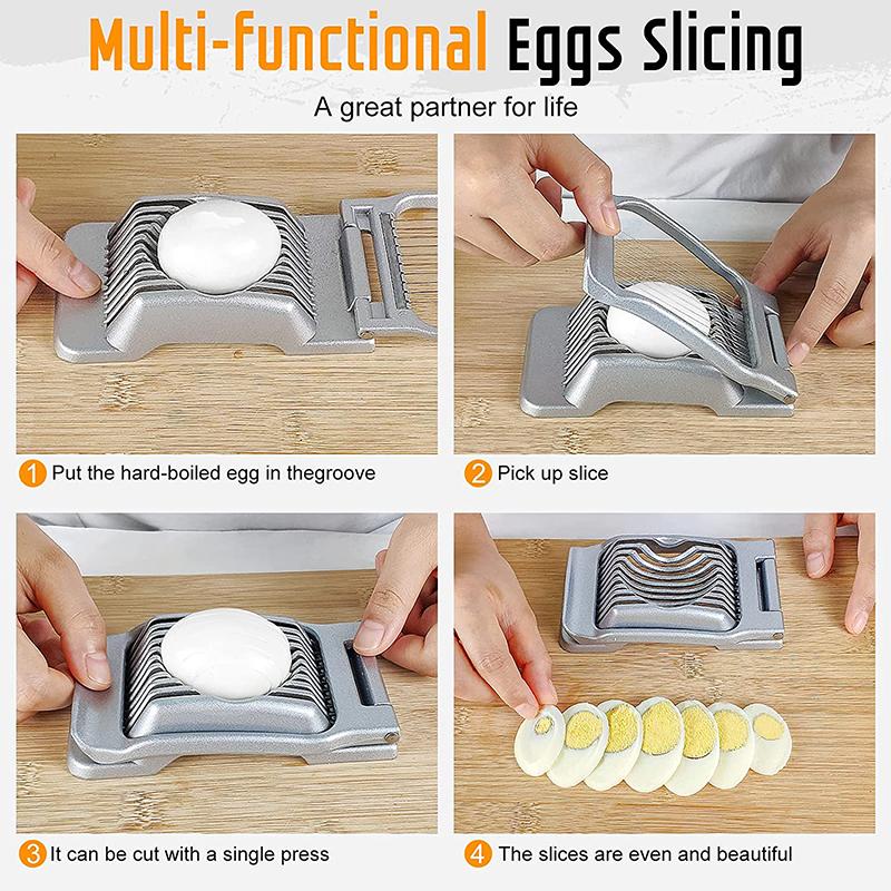 Slicer for Hard Boiled Eggs Stainless Steel Wire Egg Slicer Dicer Cutter Kitchen Strawberry Mushroom Slicer JT188