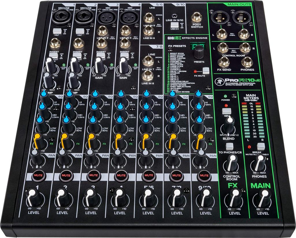 Mackie Professional Mixer USB 10-Channel ProFX10v3
