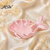 Decorative Vanity Tray Fishtail Jewelry Storage Tray, Large Capacity Groove Design, Pearlescent Entryway 3D Printing Desktop Ornament, for Rings