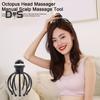 Массажер для головы Octopus с 12 клешнями, 2 режима массажа, эргономичный дизайн, USB-зарядка, беспроводное устройство для массажа кожи головы