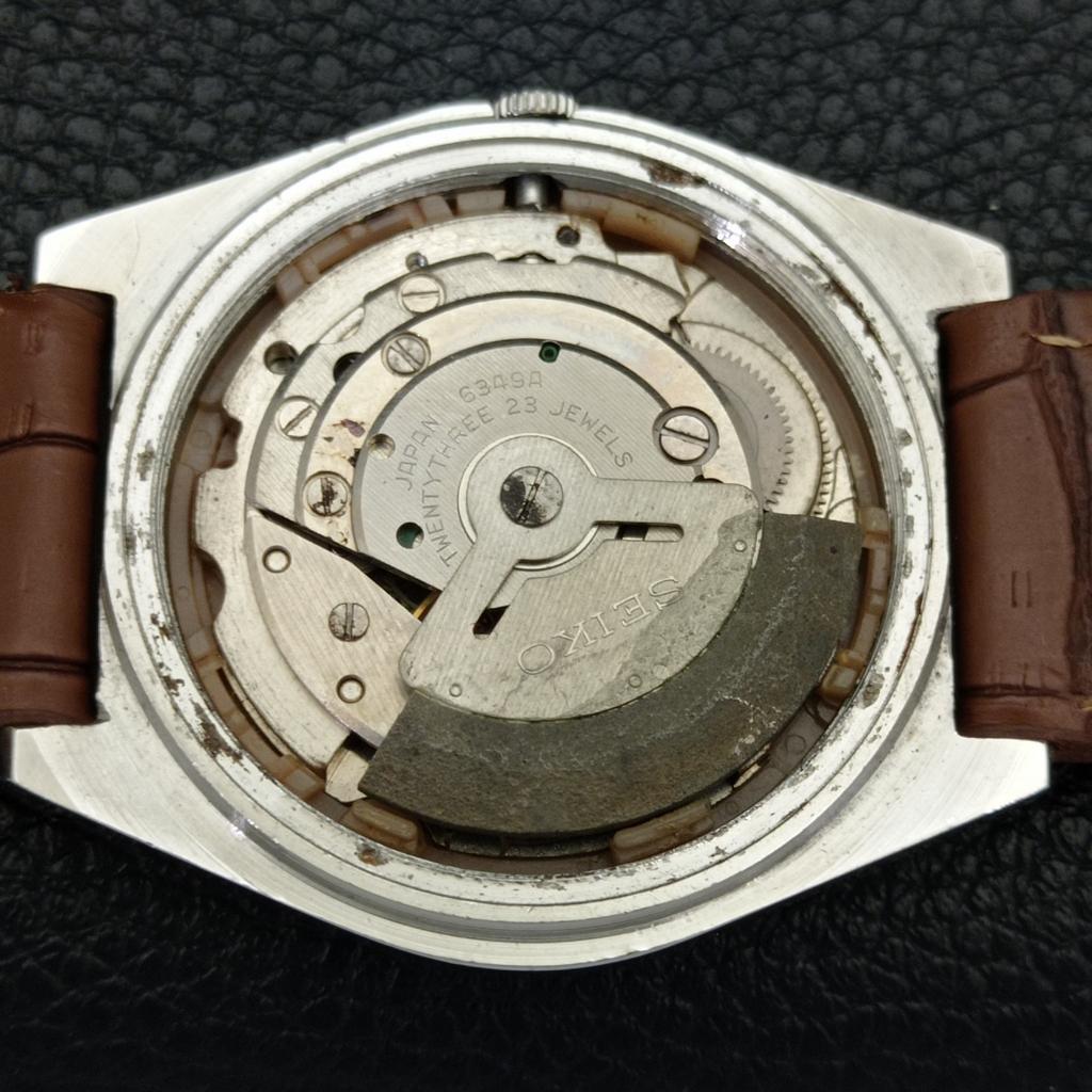 AUTOMATIC VINTAGE SEIKO 5 JAPAN 6349A MENS GREEN COLOR DIAL WATCH A701218-5 R206a-a701218