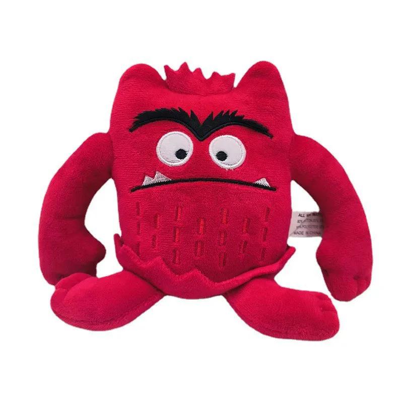6Pcs Cute Color Monster Plush Dolls Set Soft Stuffed Animals Emotion Toys For Kids Birthday Gifts