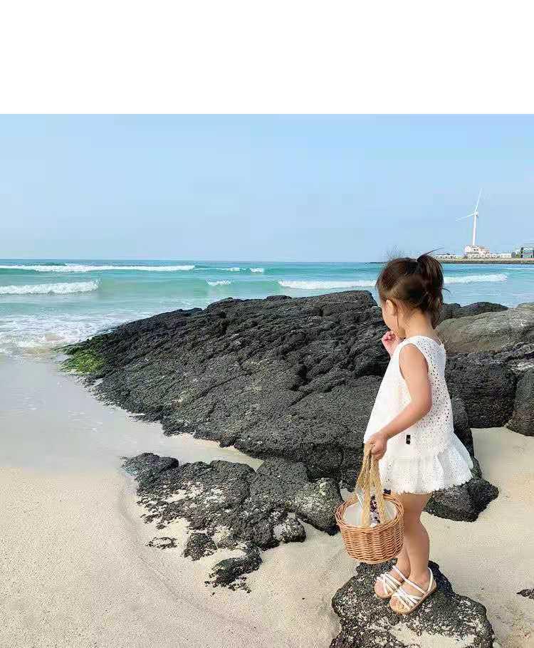 Летний комплект из хлопка для девочек: жилет с открытой спиной и шорты - комплект из 2 предметов