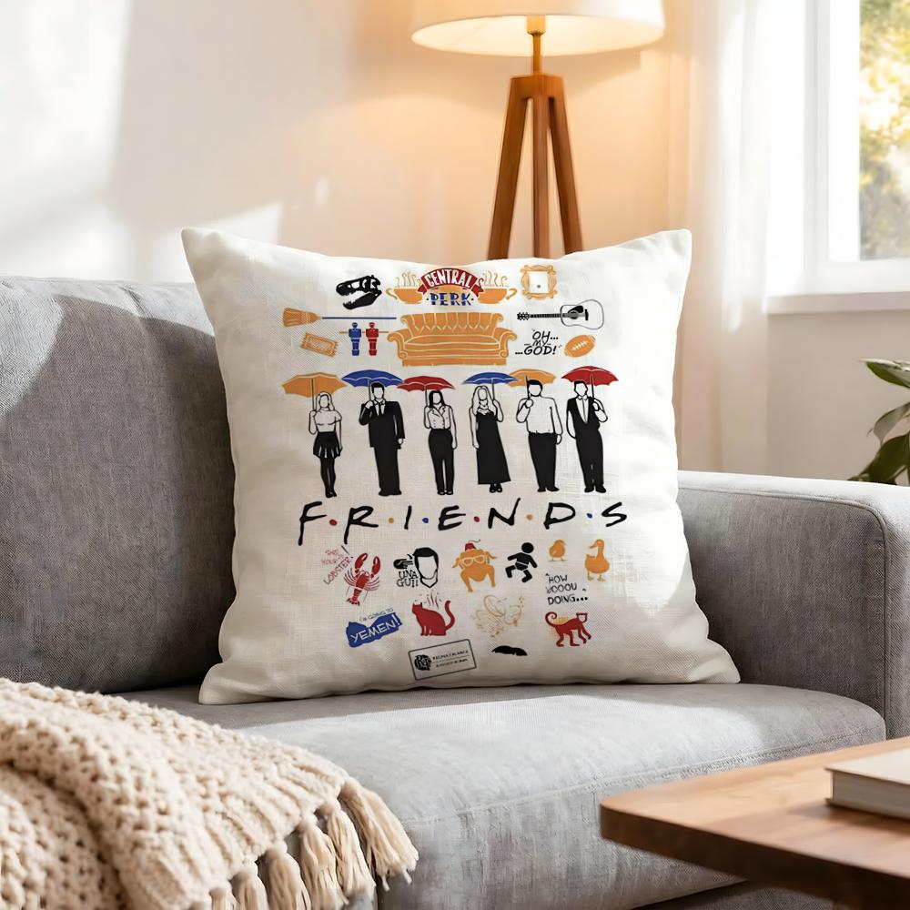 Show Friends Cushion Cover 1Pcs Decorative Covers Soft Cushion Case For Sofa Couch Decor 40X40 45X45 Pillowcases