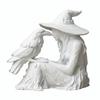 Desk Ornaments Witch Sculpture Gothic Style Halloween Decoration Bird and Girl Sculpture  Office