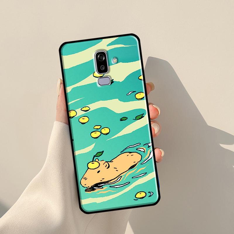 Чехол с милым животным капибарой для Samsung Galaxy J3 J5 J7 2017 A3 A5 J1 2016 J4 J6 Plus A6 A7 A8 A9 J8 2018 Coque