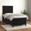 3143117 vidaXL Divan Bed with Mattress Black 90x190 Cm Velvet