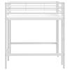 Kids Loft Bed White 79.5 x 200 cm Steel