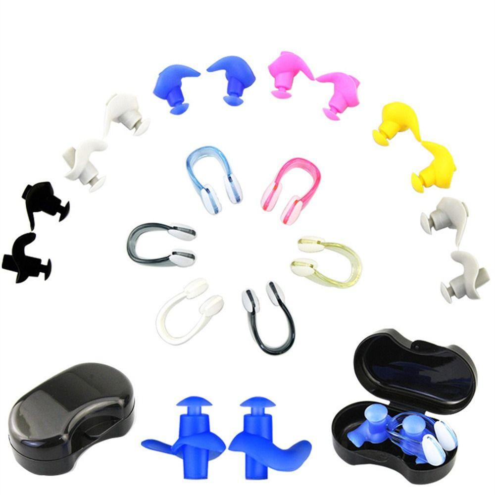 Waterproof Diving Surf Swim Nose Ear Plug Swim Nose Clip Swimming Earplugs Earplug Nose Clip Set