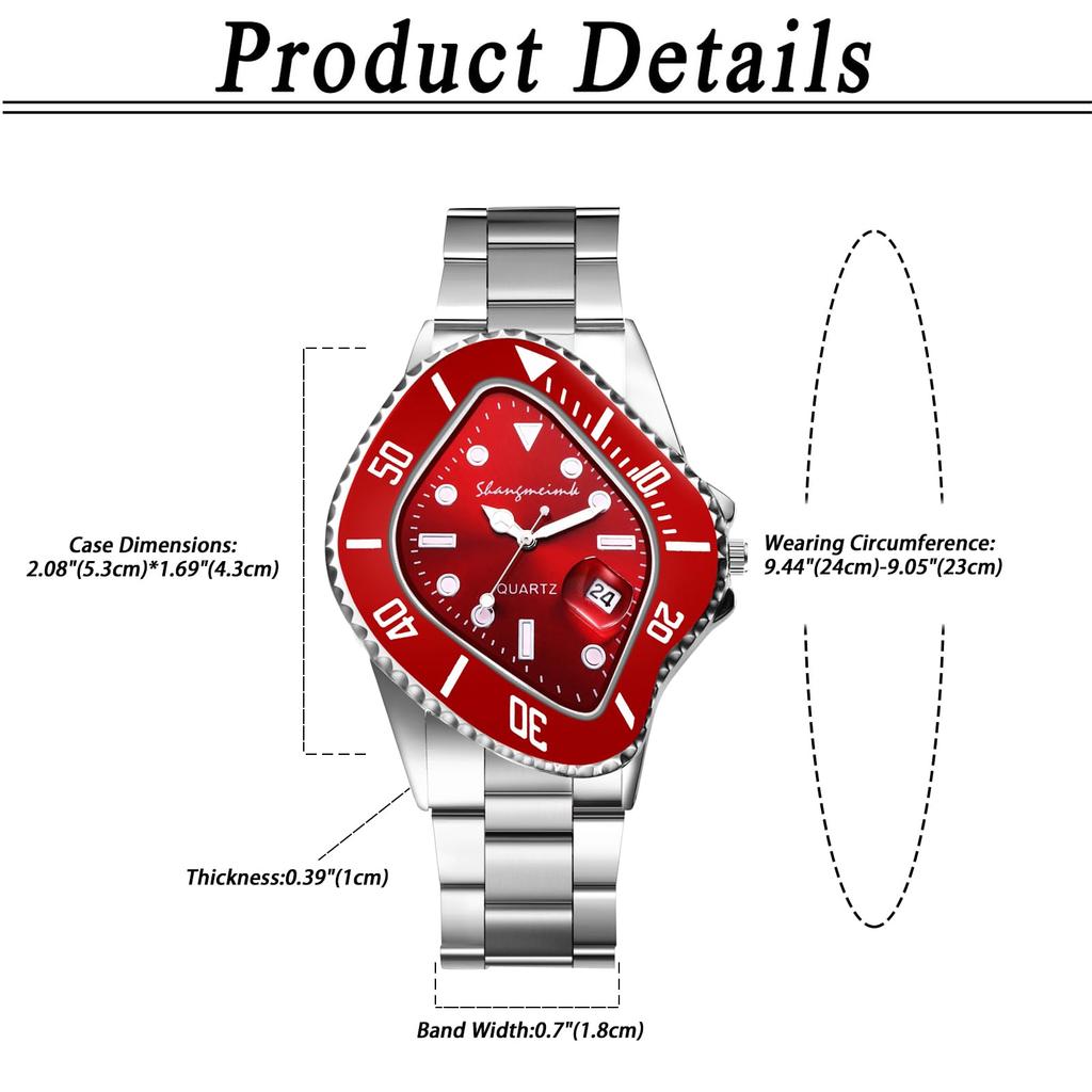 Водонепроницаемые аналоговые аксессуары из нержавеющей стали Рождественский подарок Мужской ремешок для часов, Простой, Стильный, Серебристый, Мужской - День отца, День святого Валентина,
