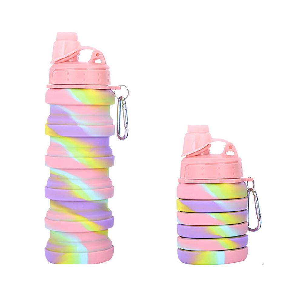 Silicone Silicone Travel Bottles Foldable Bottle Sport Water Bottle 500ml