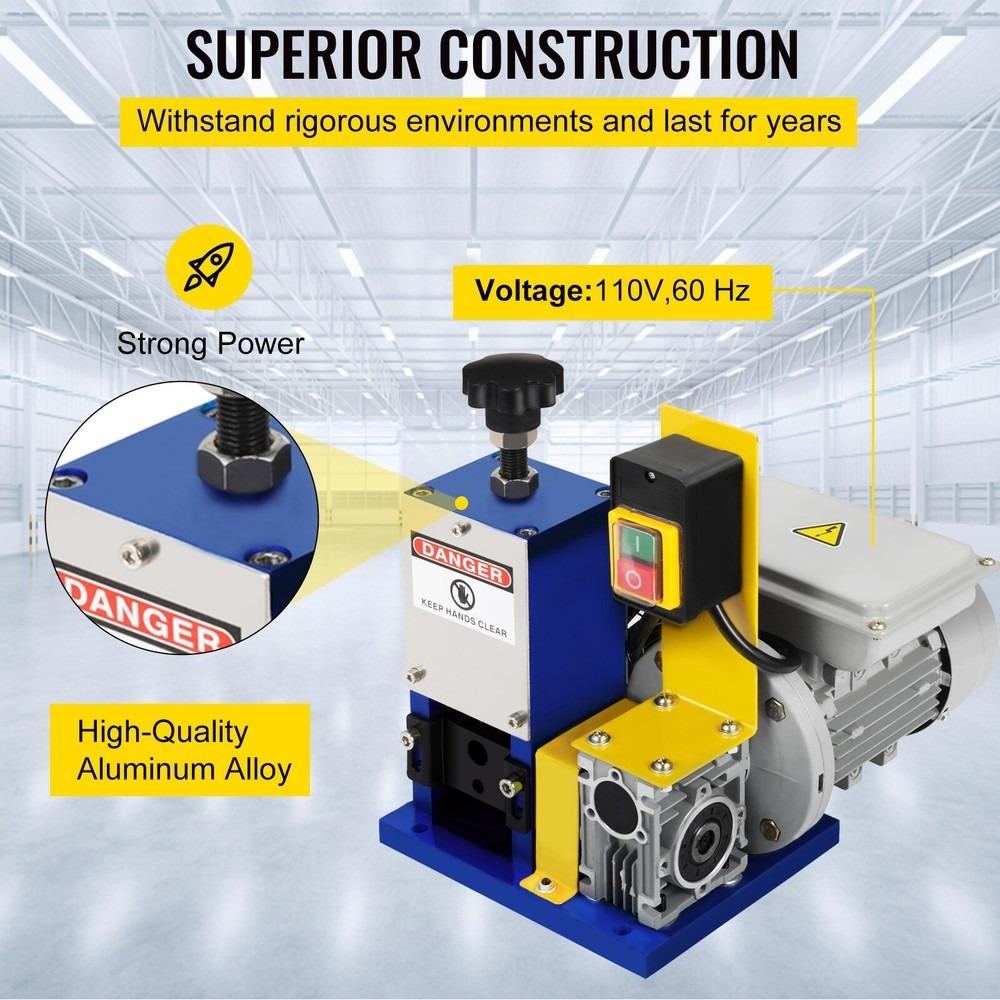 SIHAO Cable Wire Stripping Machine 1.5-25mm Automatic Electric Wire Stripping Machine Portable Scrap Cable Stripper w/ One Blade