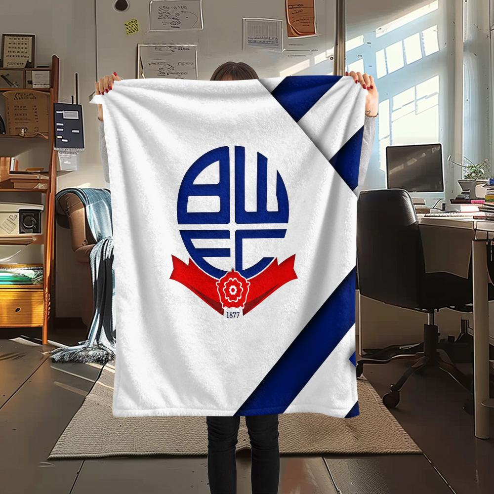 Bolton Wanderers F.C Flannel Blanket, High quality Comfortable for All Seasons, Home Decor, Warmth and Comfort