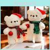 Plush Polar Bear Doll With Scarf And Hat Decor For Childrens Holiday Gifts And Collectors