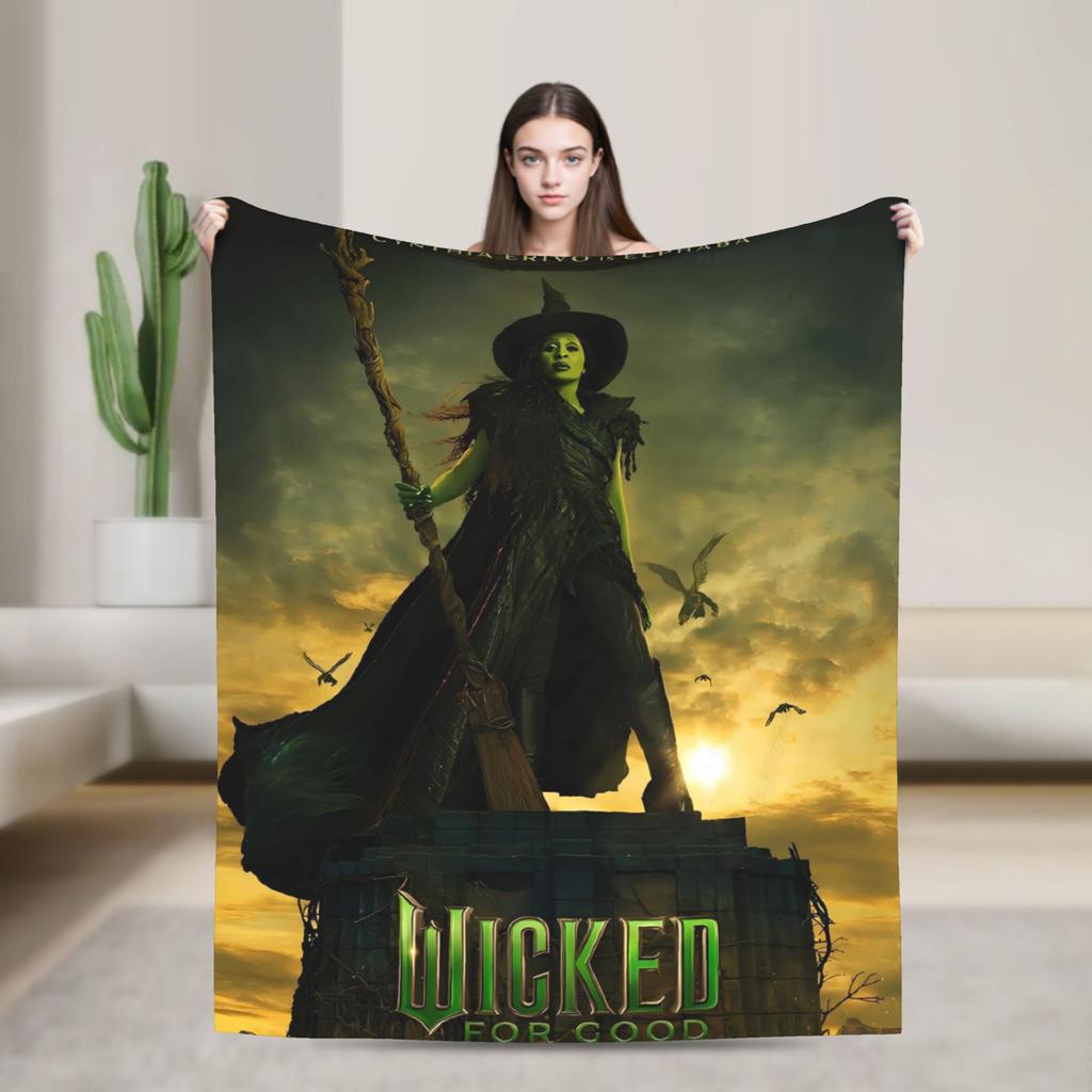 2025 New Wicked For Good Blanket Camping Flannel Throw Blanket For Bedroom Soft Warm Quality Bedspread Gift